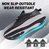 Men’s Orthopedic Road Running Shoes: Comfortable Casual Arch Supports Plantar Fasciitis Orthotic Fashion Sneakers, Flat Feet Casual Tennis Outdoor Walking Exercise Shoes for Foot Heel and Pain Relief(W1-black)