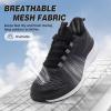 Men’s Orthopedic Road Running Shoes: Comfortable Casual Arch Supports Plantar Fasciitis Orthotic Fashion Sneakers, Flat Feet Casual Tennis Outdoor Walking Exercise Shoes for Foot Heel and Pain Relief(W1-black)