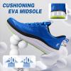 Men’s Orthopedic Road Running Shoes: Comfortable Casual Arch Supports Plantar Fasciitis Orthotic Fashion Sneakers, Flat Feet Casual Tennis Outdoor Walking Exercise Shoes for Foot Heel and Pain Relief(W2-peacock Blue)