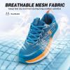 Men’s Orthopedic Road Running Shoes: Comfortable Casual Arch Supports Plantar Fasciitis Orthotic Sports Sneakers, Casual Lightweight Athletic Walking Shoes for Foot Heel and Pain Relief(W2-blue)