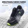 Men’s Orthopedic Road Running Shoes: Comfortable Casual Arch Supports Plantar Fasciitis Orthotic Sports Sneakers, Casual Lightweight Athletic Walking Shoes for Foot Heel and Pain Relief(W1-black)