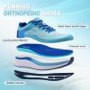Men’s Orthopedic Road Running Shoes: Comfortable Casual Arch Supports Plantar Fasciitis Orthotic Sports Tennis Sneakers, Casual Lightweight Athletic Walking Shoes for Foot Heel and Pain Relief(W2-blue)
