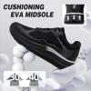 Men’s Orthopedic Road Running Shoes: Comfortable Casual Arch Supports Plantar Fasciitis Orthotic Sports Tennis Sneakers, Casual Lightweight Athletic Walking Shoes for Foot Heel and Pain Relief(W1-black)