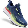 Men’s Orthopedic Road Running Shoes: Comfortable Arch Supports Plantar Fasciitis Orthotic Sports Fashion Sneakers, Casual Outdoor Hiking Tennis Athletic Walking Shoes for Foot Heel and Pain Relief(W2-dark Blue)