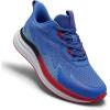 Men’s Orthopedic Road Running Shoes: Comfortable Arch Supports Plantar Fasciitis Orthotic Sports Sneakers, Flat Feet Casual Outdoor Hiking Tennis Athletic Walking Shoes for Foot Heel and Pain Relief(W2-blue)