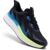 Men’s Orthopedic Road Running Shoes: Comfortable Arch Supports Plantar Fasciitis Orthotic Sports Sneakers, Flat Feet Casual Outdoor Hiking Tennis Athletic Walking Shoes for Foot Heel and Pain Relief(W1-black)