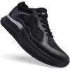 Men’s Orthopedic Road Running Shoes: Comfortable Casual Arch Supports Plantar Fasciitis Orthotic Sports Tennis Sneakers, Casual Lightweight Athletic Walking Shoes for Foot Heel and Pain Relief(W1-black)