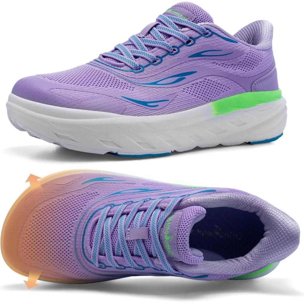 image:imageWomens Orthopedic Diabetic Wide Toe Box Running Shoes Comfortable Arch Support Plantar Fasciitis Orthotic Sport Sneakers Supportive Hammer Toes Casual Walking Shoes for Foot Heel and Pain ReliefK2purple