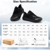 Women’s Orthopedic Diabetic Wide Toe Box Running Shoes: Comfortable Arch Support Plantar Fasciitis Orthotic Athletic Sneakers, Casual Work Tennis Walking Shoes for Swollen Feet, Hee & Foot Pain Relief(K1-black)