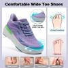 Women’s Orthopedic Diabetic Wide Toe Box Running Shoes: Comfortable Arch Support Plantar Fasciitis Orthotic Sport Sneakers, Supportive Hammer Toes Casual Walking Shoes for Foot Heel and Pain Relief(K2-purple)