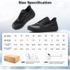 Women’s Orthopedic Diabetic Wide Toe Box Sport Shoes: Comfortable Arch Support Plantar Fasciitis Orthotic Running Sneakers, Casual Work Tennis Outdoor Walking Shoes for Swollen Feet, Heel Pain(K1-black)