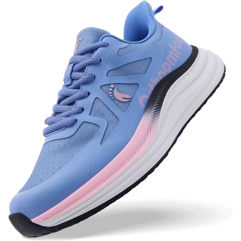 image:imageWomens Orthopedic Road Running Shoes Comfortable Arch Support Plantar Fasciitis Flat Feet Orthotic Sports Sneakers Casual Cushion Tennis Walking Shoes for Foot and Heel Pain ReliefW1blue Purple