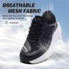 OrthoComfoot Women’s Orthopedic Plantar Fasciitis Shoes: Comfortable Arch Support Flat Feet Orthotic Athletic Road Running Sneaker, Casual Breathable Tennis Walking Shoes for Foot Heel and Pain Relief(W1-black)
