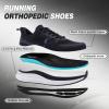 Women’s Orthopedic Road Running Shoes: Comfortable Arch Support Plantar Fasciitis Flat Feet Orthotic Sports Sneakers, Casual Cushion Tennis Walking Shoes for Foot and Heel Pain Relief(W2-black)