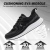 Women’s Orthopedic Road Running Shoes: Comfortable Arch Support Plantar Fasciitis Flat Feet Orthotic Sports Sneakers, Casual Cushion Tennis Walking Shoes for Foot and Heel Pain Relief(W2-black)