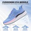Women’s Orthopedic Road Running Shoes: Comfortable Arch Support Plantar Fasciitis Flat Feet Orthotic Sports Sneakers, Casual Cushion Tennis Walking Shoes for Foot and Heel Pain Relief(W1-blue Purple)