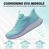 Women’s Orthopedic Road Running Shoes: Comfortable Arch Support Plantar Fasciitis Orthotic Sports Sneakers, Supportive Casual Outdoor Work Tennis Walking Shoes for Foot Heel and Pain Relief(W3-mint)