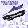 Women’s Orthopedic Road Running Shoes: Comfortable Arch Support Plantar Fasciitis Orthotic Sports Sneakers, Supportive Casual Outdoor Work Tennis Walking Shoes for Foot Heel and Pain Relief(W2-dark Purple)