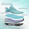 Women’s Orthopedic Road Running Shoes: Comfortable Arch Support Plantar Fasciitis Orthotic Sports Sneakers, Supportive Casual Outdoor Work Tennis Walking Shoes for Foot Heel and Pain Relief(W3-mint)