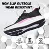 Women’s Orthopedic Road Running Shoes: Comfortable Arch Support Plantar Fasciitis Orthotic Sports Sneakers, Supportive Casual Outdoor Work Tennis Walking Shoes for Foot Heel and Pain Relief(W1-black)