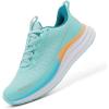 Women’s Orthopedic Road Running Shoes: Comfortable Arch Support Plantar Fasciitis Flat Feet Orthotic Athletic Sneakers, Casual Tennis Outdoor Walking Exercise Shoes for Foot Heel and Pain Relief(W2-mint)