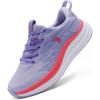 Women’s Orthopedic Road Running Shoes: Comfortable Arch Support Plantar Fasciitis Flat Feet Orthotic Athletic Sneakers, Exercise Cushioned Outdoor Sport Walking Shoes for Foot Heel and Pain Relief(W2-purple)