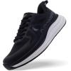 Women’s Orthopedic Road Running Shoes: Comfortable Arch Support Plantar Fasciitis Flat Feet Orthotic Sports Sneakers, Casual Cushion Tennis Walking Shoes for Foot and Heel Pain Relief(W2-black)