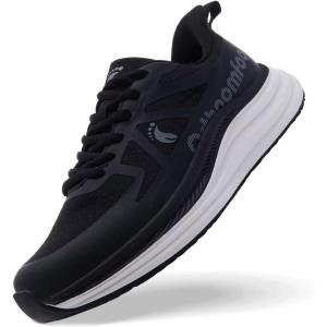 Women’s Orthopedic Road Running Shoes: Comfortable Arch Support Plantar Fasciitis Flat Feet Orthotic Sports Sneakers, Casual Cushion Tennis Walking Shoes for Foot and Heel Pain Relief(W2-black)