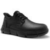 Men’s Orthopedic Leather Dress Shoes: Comfortable Casual Arch Support Plantar Fasciitis Patent Tuxedo Oxford, Orthotics Business Work Walking Sneakers for Foot and Heel Pain Relief(Wk1-black)
