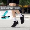 OrthoComfoot Women’s Orthopedic Road Running Shoes: Comfortable Arch Support Orthotic Plantar Fasciitis Athletic Sport Sneakers, Casual High Arch Flat Feet Walking Shoes for Foot Heel and Pain Relief(W1-black)
