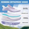 OrthoComfoot Women’s Orthopedic Running Shoes: Comfort Arch Support Plantar Fasciitis Orthotic Sports Exercise Fashion Sneakers, Casual Gym Tennis Work Walking Shoes for Foot and Heel Pain(W3-light Purple)
