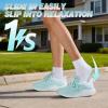 OrthoComfoot Women’s Orthopedic Running Shoes: Comfort Arch Support Plantar Fasciitis Orthotic Sports Exercise Fashion Sneakers, Casual Gym Tennis Work Walking Shoes for Foot and Heel Pain(W4-mint)