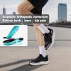 Women’s Orthopedic Road Running Shoes: Comfortable Arch Supports Plantar Fasciitis Orthotic Athletic Sneakers, Casual Supportive Flat Feet High Arch Walking Shoes for Foot Heel and Pain Relief(W1-black)