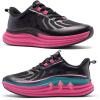 OrthoComfoot Women’s Orthopedic Running Shoes: Comfort Arch Support Plantar Fasciitis Orthotic Sports Exercise Fashion Sneakers, Casual Gym Tennis Work Walking Shoes for Foot and Heel Pain(W1-black)