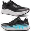 Women’s Orthopedic Road Running Shoes: Comfortable Arch Supports Plantar Fasciitis Orthotic Athletic Sneakers, Casual Supportive Flat Feet High Arch Walking Shoes for Foot Heel and Pain Relief(W1-black)