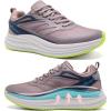 Women’s Orthopedic Road Running Shoes: Comfortable Arch Supports Plantar Fasciitis Orthotic Athletic Sneakers, Casual Supportive Flat Feet High Arch Walking Shoes for Foot Heel and Pain Relief(W3-lotus Pink)