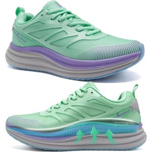 Women’s Orthopedic Road Running Shoes: Comfortable Arch Supports Plantar Fasciitis Orthotic Athletic Sneakers, Casual Supportive Flat Feet High Arch Walking Shoes for Foot Heel and Pain Relief(W2-lake Blue)