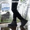 OrthoComfoot Women’s Orthopedic Waterproof Mid Trekking Hiking Boots: Comfortable Plantar Fasciitis Ankle Support Workout Walking Running Shoes, Orthotic Trail Boots for Feet and Heel Pain Relief(W1-black)