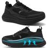 Women’s Orthopedic Waterproof Trail Running Shoes: Comfortable Arch Support Plantar Fasciitis Orthotic Athletic Sneakers, Casual Flat Feet High Arch Trekking Walking Shoes for Foot Heel Pain Relief(W1-black)