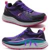 Women’s Orthopedic Waterproof Trail Running Shoes: Comfortable Arch Support Plantar Fasciitis Orthotic Athletic Sneakers, Casual Flat Feet Sports Hiking Shoes for Foot Heel and Pain Relief(W2-purple)
