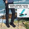 Men’s Orthopedic Running Shoes: Comfortable Casual Arch Support Plantar Fasciitis Trekking Tennis Walking Shoes, Orthotic Flat Feet Hiking Training Sports Sneakers for Foot and Heel Pain Relief(W1-black)
