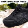Men’s Orthopedic Running Shoes: Comfortable Casual Arch Support Plantar Fasciitis Trekking Tennis Walking Shoes, Orthotic Flat Feet Hiking Training Sports Sneakers for Foot and Heel Pain Relief(W1-black)