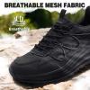 Men’s Orthopedic Trail Running Shoes: Arch Support Plantar Fasciitis Workout Walking Shoes, Comfortable Orthotic Flat Feet Hiking Sport Outdoor Trekking Sneakers for Foot and Heel Pain Relief(W1-black)