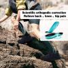 Men’s Orthopedic Trail Running Shoes: Arch Support Plantar Fasciitis Workout Walking Shoes, Comfortable Orthotic Flat Feet Hiking Sport Outdoor Trekking Sneakers for Foot and Heel Pain Relief(W1-black)