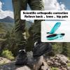Men’s Orthopedic Waterproof Trail Running Shoes: Arch Support Plantar Fasciitis Workout Outdoor Walking Shoes, Comfortable Orthotic Flat Feet Sport Trekking Sneakers for Foot and Heel Pain Relief(W1-black)