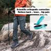Men’s Orthopedic Waterproof Trail Running Shoes: Arch Support Plantar Fasciitis Workout Outdoor Walking Shoes, Comfortable Orthotic Flat Feet Sport Trekking Sneakers for Foot and Heel Pain Relief(W2-grey)