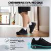 OrthoComfoot Men’s Orthopedic Diabetic Wide Walking Shoes: Comfortable Arch Support Plantar Fasciitis Fashion Sneakers, Casual Hammer Toes Swollen Tennis Sports Shoes for Heel and Foot Pain Relief(K1-black)