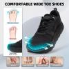 OrthoComfoot Men’s Orthopedic Diabetic Wide Walking Shoes: Comfortable Arch Support Plantar Fasciitis Fashion Sneakers, Casual Hammer Toes Swollen Tennis Sports Shoes for Heel and Foot Pain Relief(K1-black)
