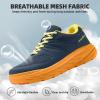OrthoComfoot Men’s Orthopedic Diabetic Wide Walking Shoes: Comfortable Arch Support Plantar Fasciitis Sports Sneakers, Casual Swollen Bunion Recovery Work Tennis Shoes for Foot and Heel Pain Relief(K3-dark Blue)