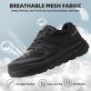 OrthoComfoot Men’s Orthopedic Diabetic Wide Walking Shoes: Comfortable Arch Support Plantar Fasciitis Sports Sneakers, Casual Swollen Bunion Recovery Work Tennis Shoes for Foot and Heel Pain Relief(K1-black)